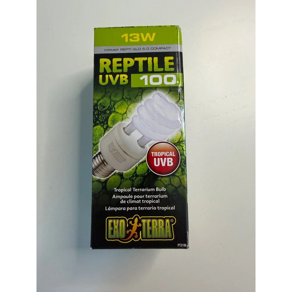 Exo Terra Reptile UVB 100 Tropical Terrarium Bulb 13W PT2186 Compact Fluorescent